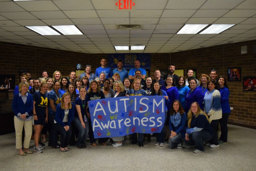 On+Friday%2C+April+15%2C+members+of+the+Midlo+faculty+wore+blue+to+promote+Autism+Awareness.