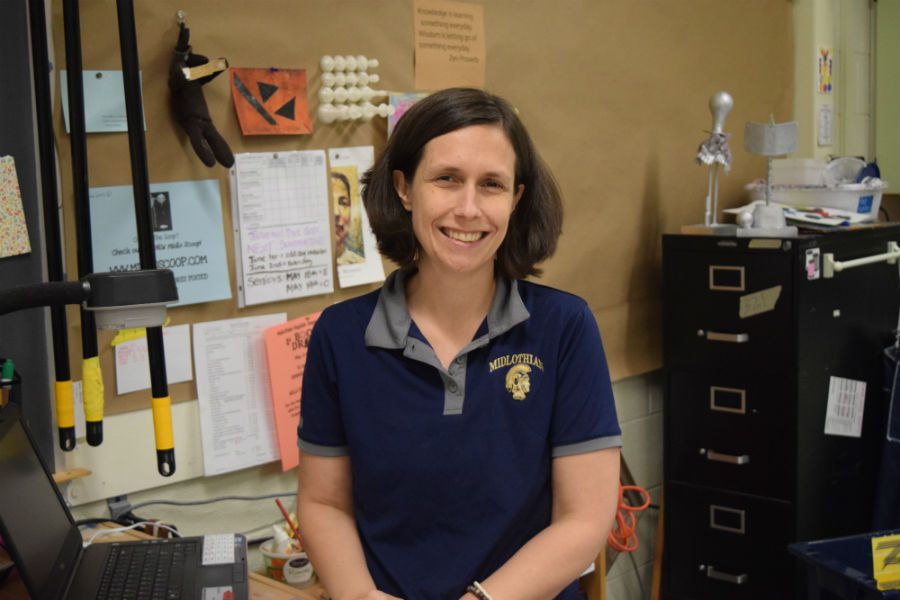 Mrs. Jennifer Myer, 3D Design teacher  at Midlo, is the May Employee of the Month.