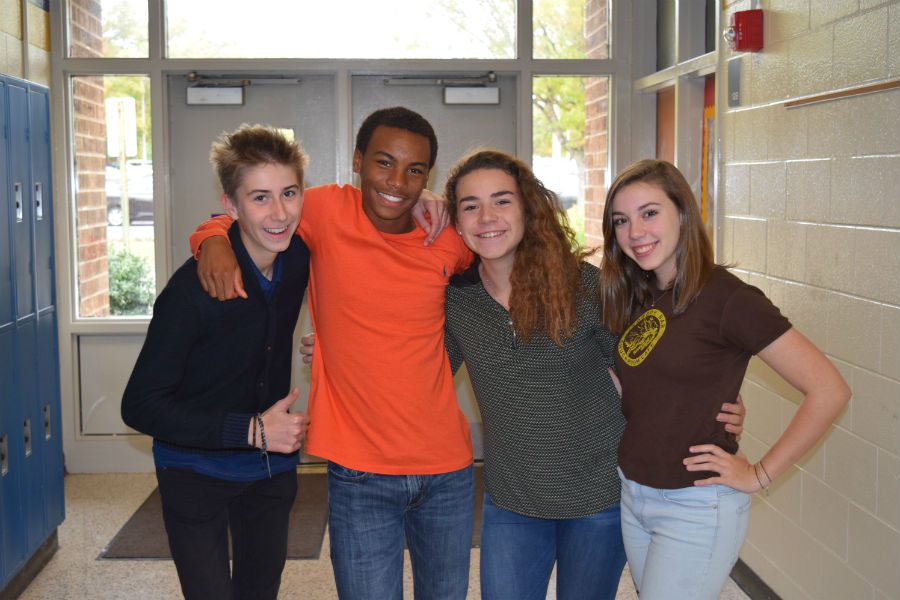 BJ Beckwith and Hannah Walker host French Exchange students Tim and Margaux.