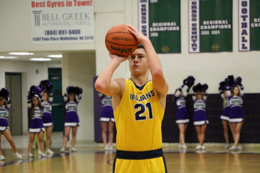 Eric Picucci takes a foul shot.