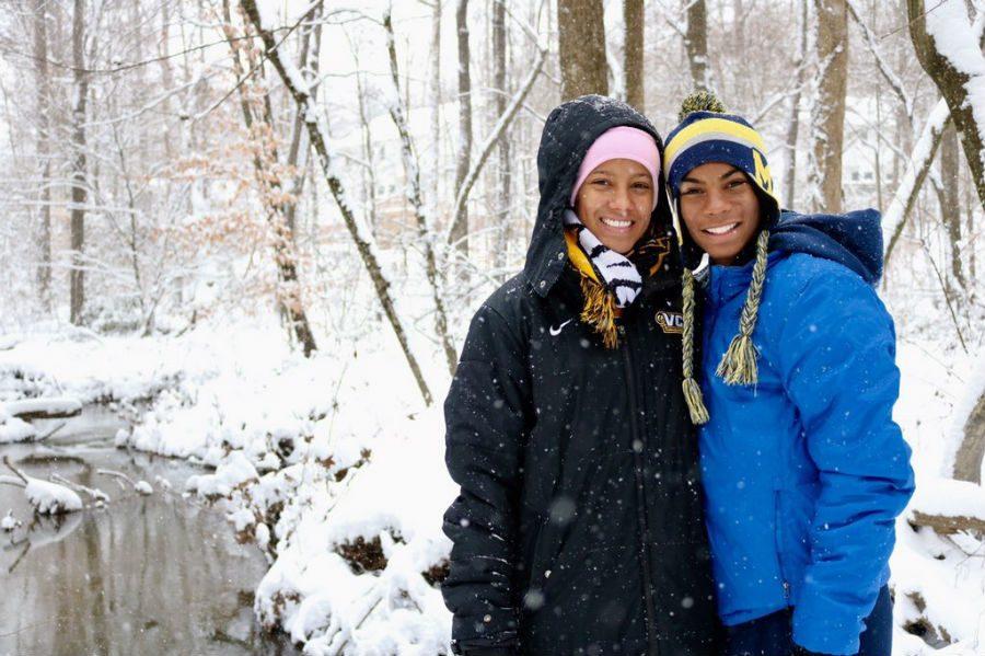 BJ Beckwith along with his sister, Britney, spent their snow days sledding in their front yard. 