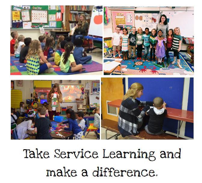 Make a difference in the life of a child. Take Service Learning! Stop by room 116 for an application today.