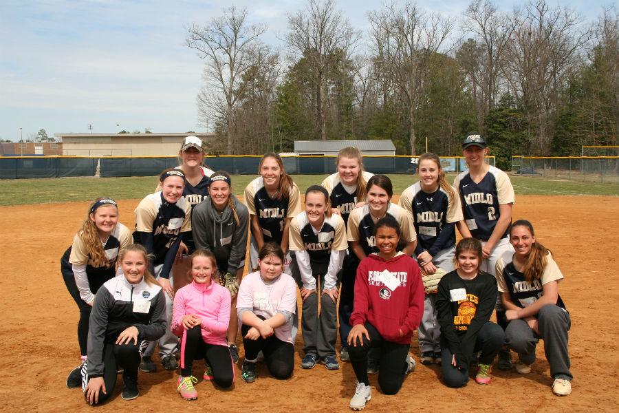 Young+players+have+a+blast+learning+new+skills+at+Midlos+first+softball+clinic.