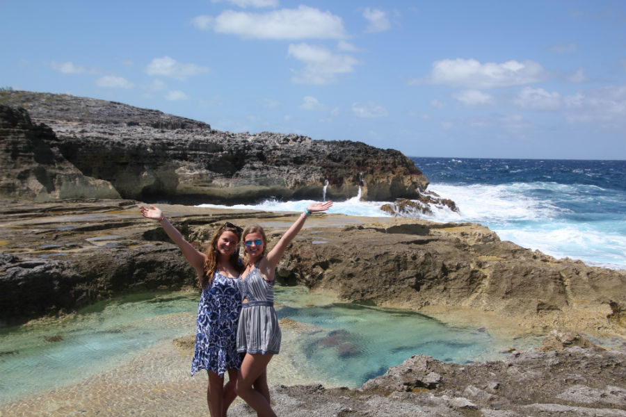 Claire OBrien and Irish Kulas traveled down to Harbour Island in the Bahamas for their spring break. 
