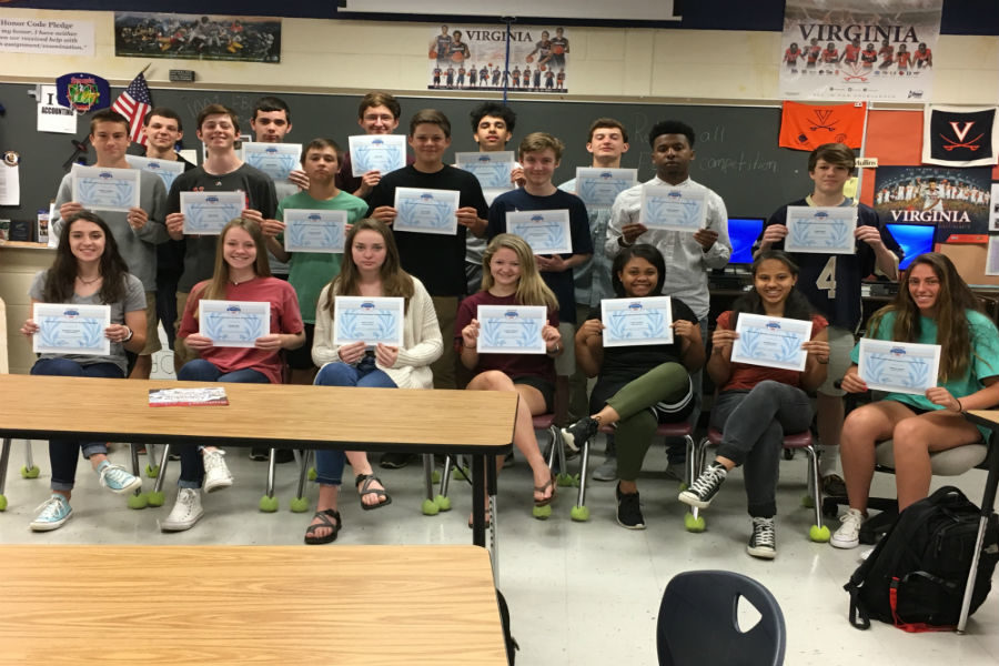 Mrs. Mullins Sports & Entertainment Marketing students obtained the National Retail Federation Certification in Customer Sales & Service.