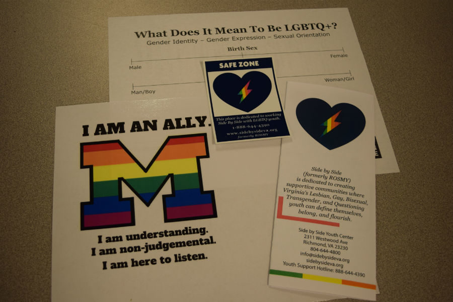 Midlo teachers will display the Side by Side materials to indicate their willingness to offer support.