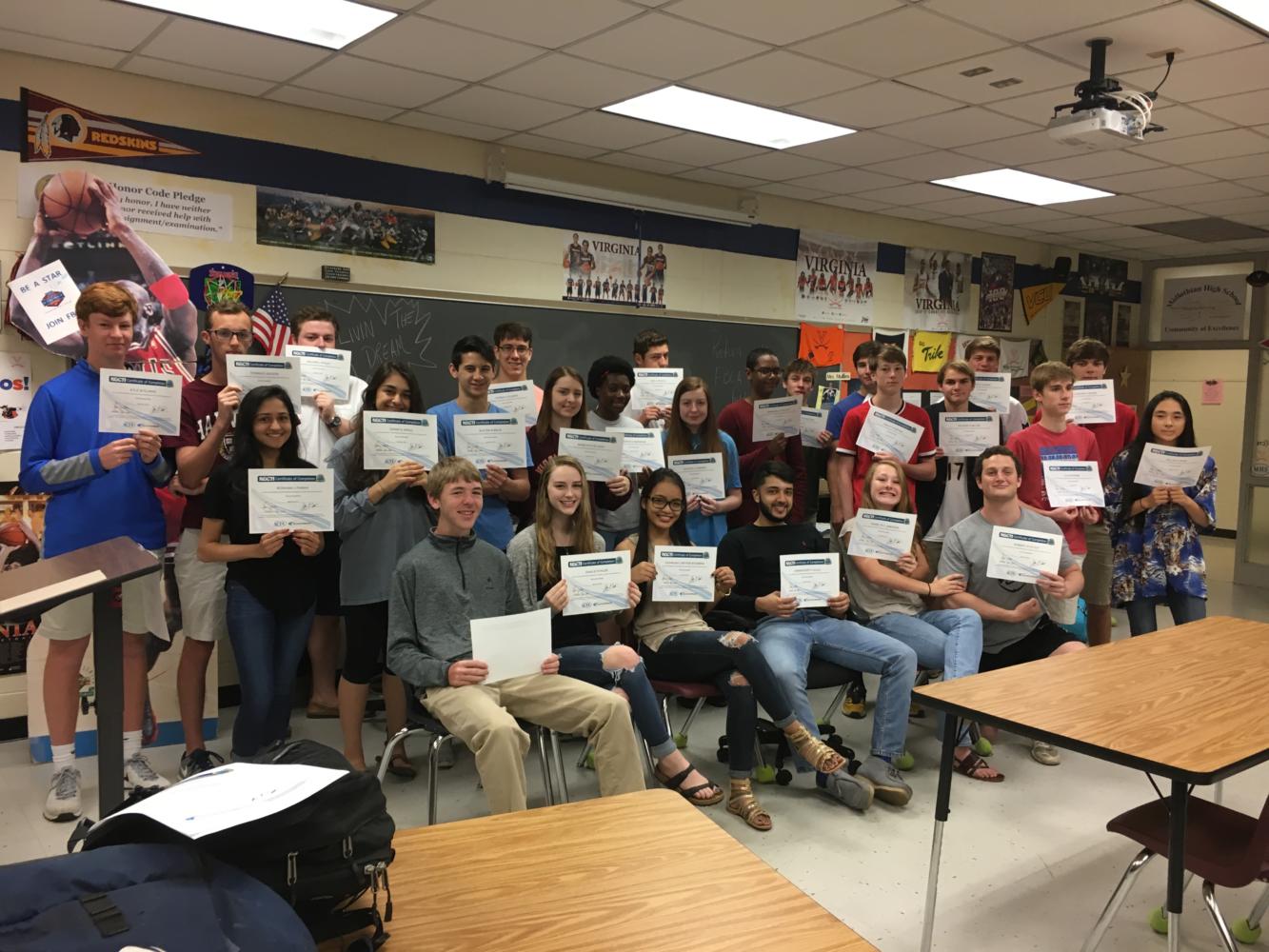 Congratulations to the following 26 students in Mrs. Mullins' Honors Accounting class, who received their NOCTI Accounting certification this spring and passed this exam.