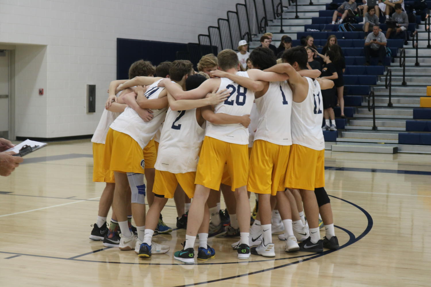 The team plans their next play against Freeman.