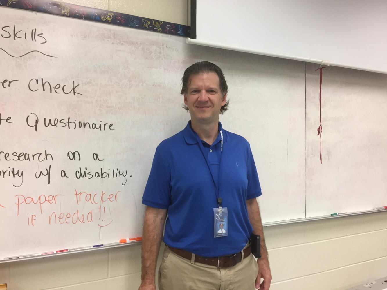 Mr. Peter Nalls, who teaches American Sign Language, begins his career at Midlo.