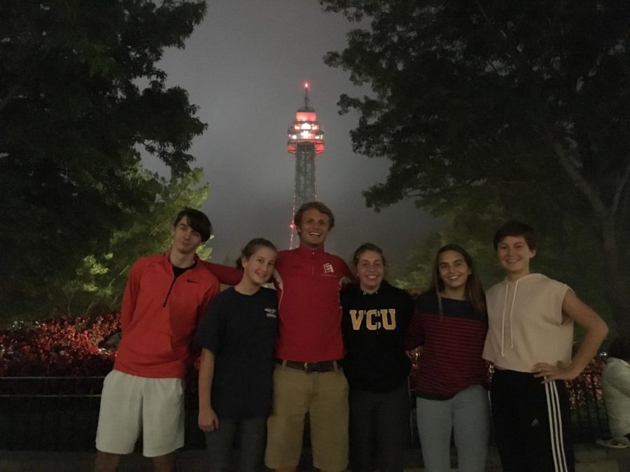 Marisa Ruotolo and friends spend the evening at the Haunt at Kings Dominion.