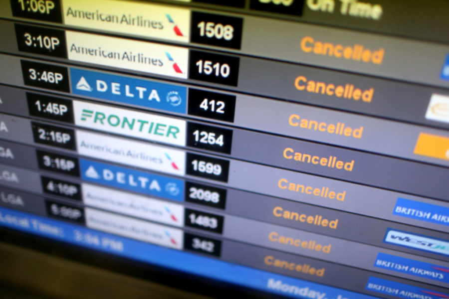 Plan ahead in case holiday flights are cancelled due to weather.