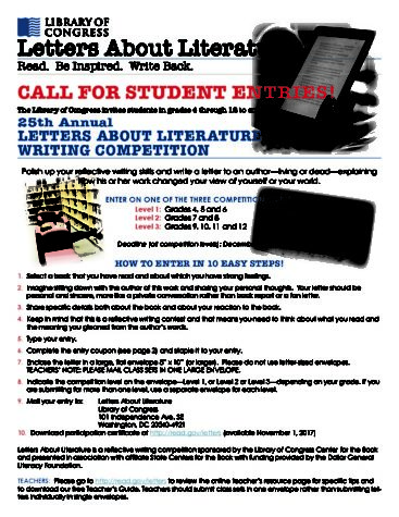 Library of Congress Sponsors Writing Competition