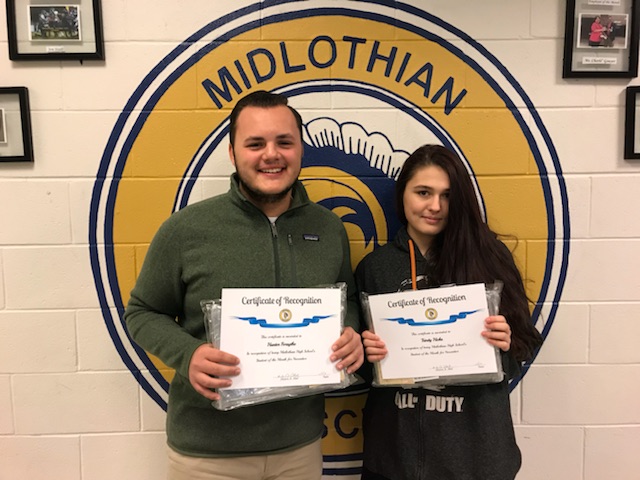 November Students of the Month: Hunter Forsythe and Trinity Hicks