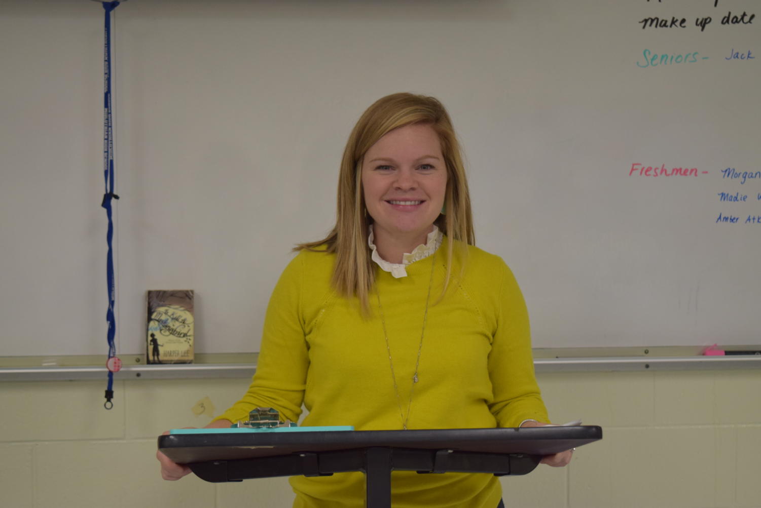 Mrs. Palenski feels excited to return to her classroom.