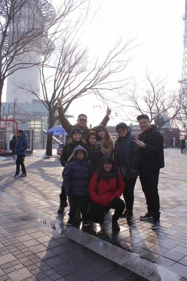 Amanda Chok and friends love the breezy Korean weather.