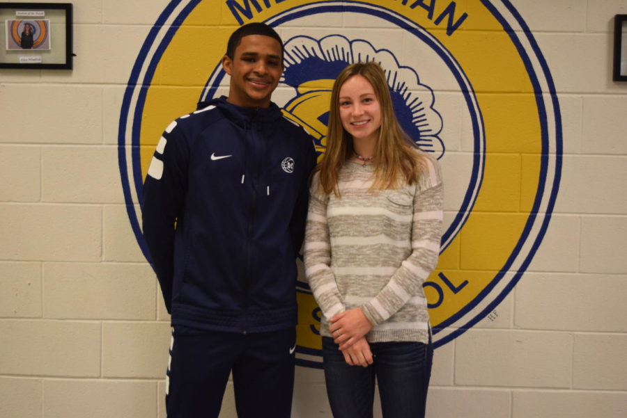 Congratulations, @GoMidlo February Students of the Month: Justin Penn and Katie Daniluk.

