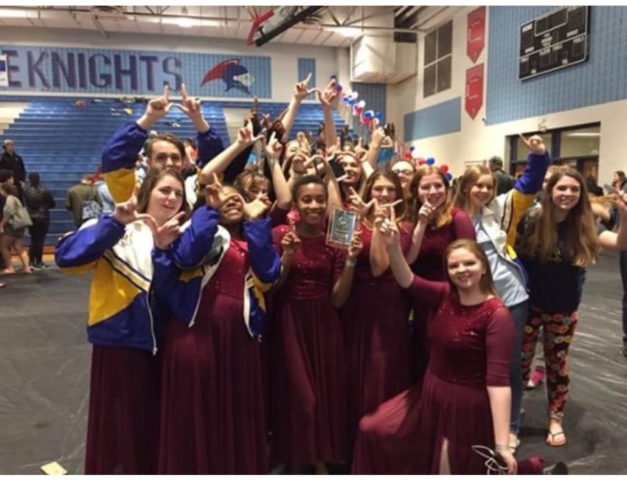 Midlo Winterguard took first place at the Atlantic Indoor Colorguard Scholastic competition.