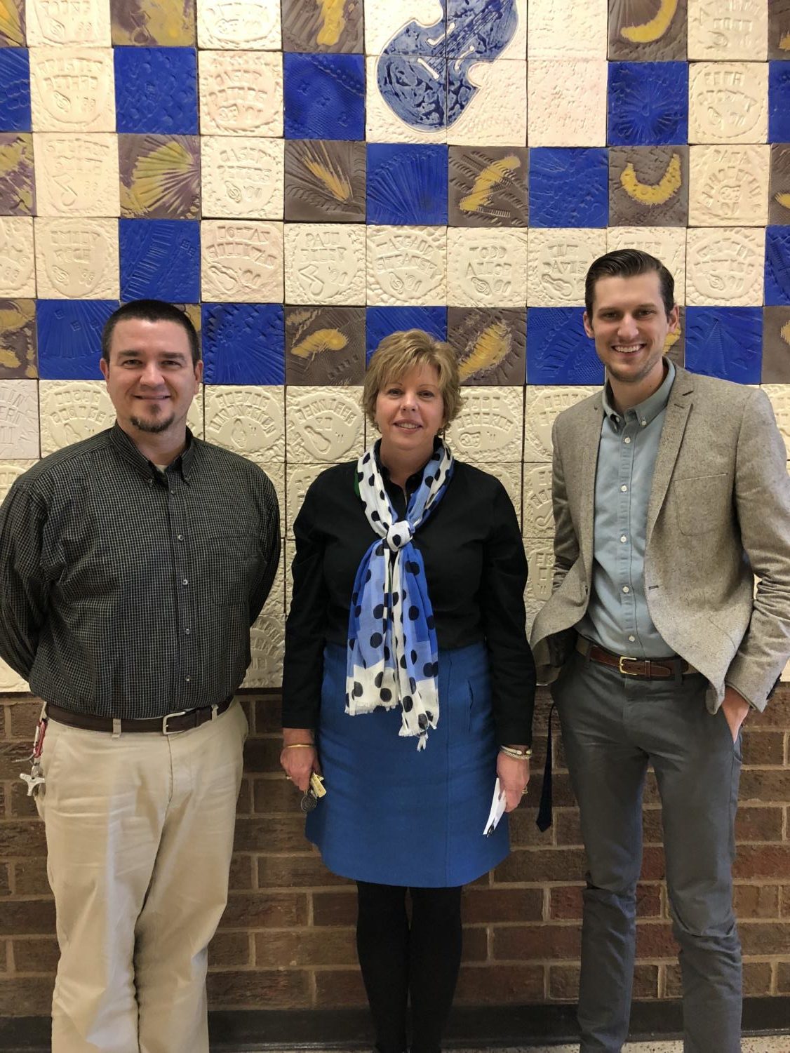 All three musical teachers, Mr. Gordon Rawls, Mrs. Michelle Graham, and Mr. Taylor Fletcher, proudly earn the title of Blue Ribbon School.