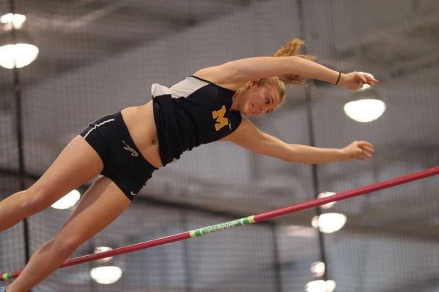 McKenna Dunn won first place in pole vault at the 4A State Indoor Track Meet.