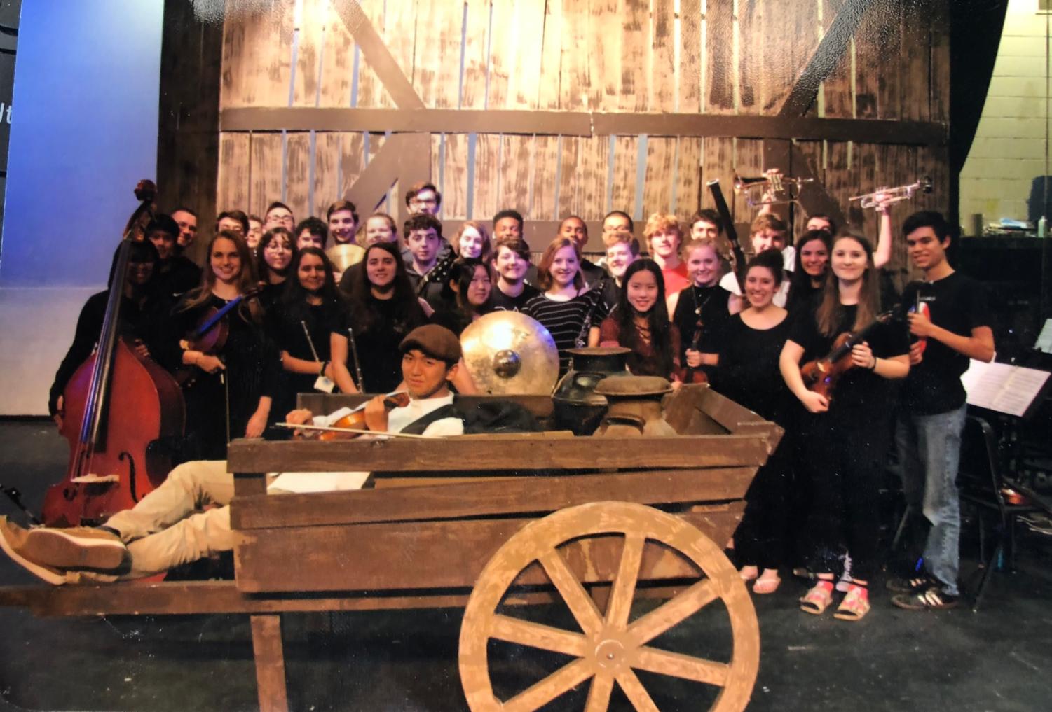 The 2018 FIddler on the Roof musical pit orchestra.