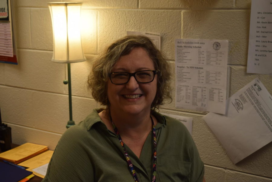 New Clinic Assistant, Mrs. Tami Harlan, joins the Midlo school community with good intentions.