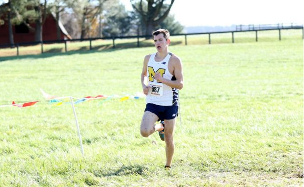 Brian Tavenner executes the first mile with strength at the State Tournament at Great Meadows.