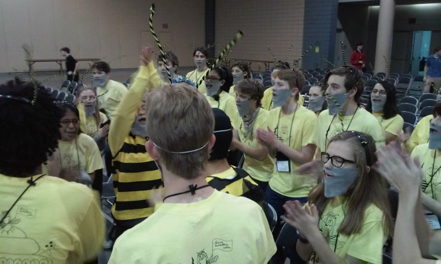 The spirit competition buzzed its way through Latin Convention with a bee theme this year.