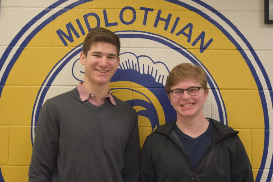 Midlo January students of the month,  Zane  Ruzicka and Brent Novey 