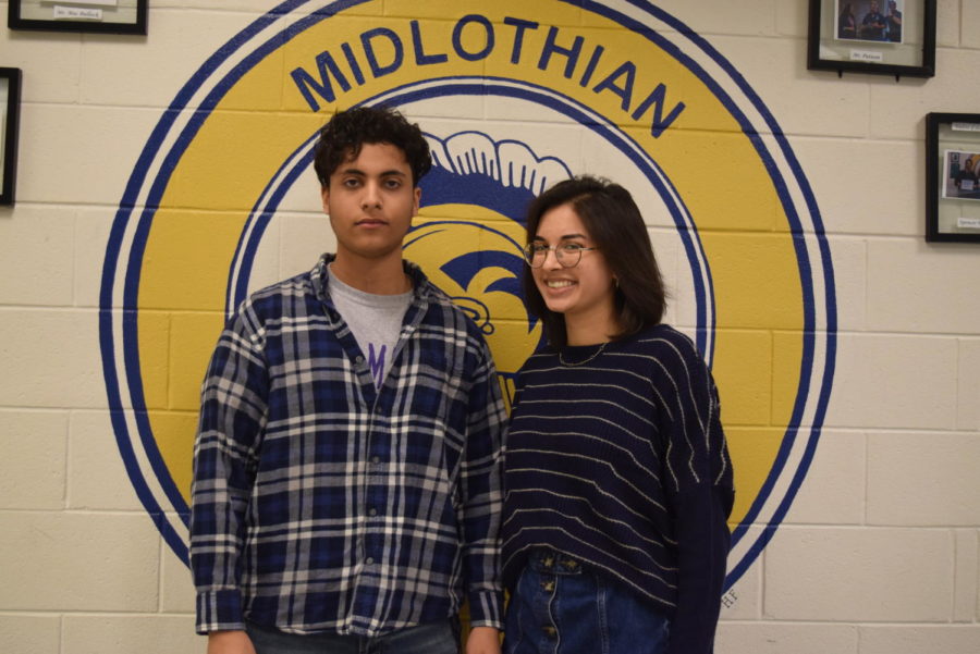 December Students of the Month: Elyas Aldugaish and Emma Rice. 