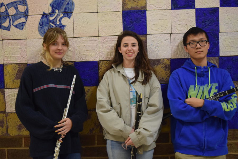 Midlothian High School All-District Band: Mary Bock, Emily Whitlow, and Vic Lin 