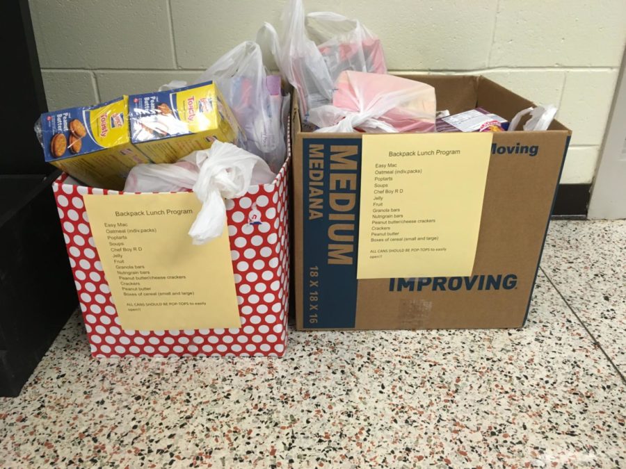 The Senior Class has collected 2 full boxes of donations.