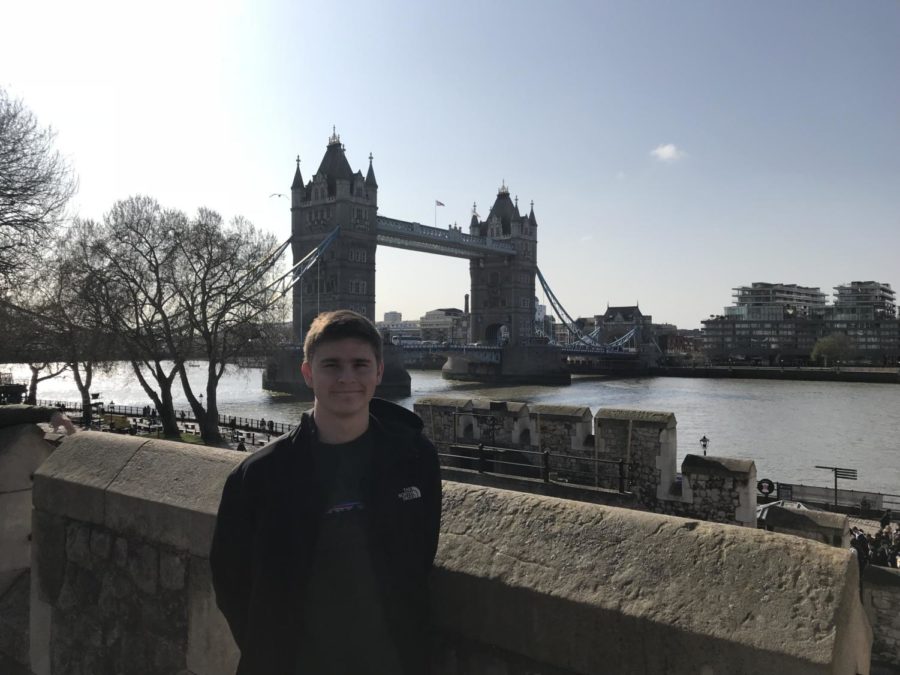 Jack Williams visits the Tower Bridge in London, England over spring break, 2019. 