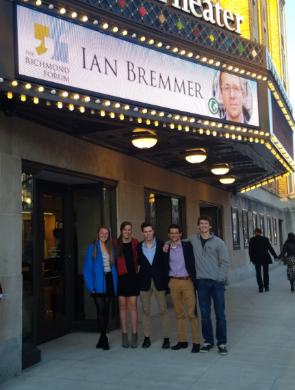 Zoe Hammond, Tori Bullis, Zach Spizer, Spencer Willett, and Joe Hester attend the March Richmond Forum at the Altria Theater.