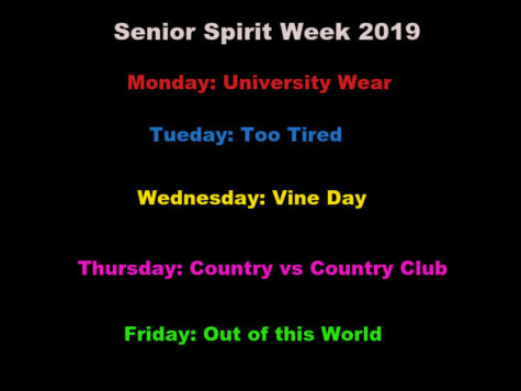 Senior Spirit Week Days