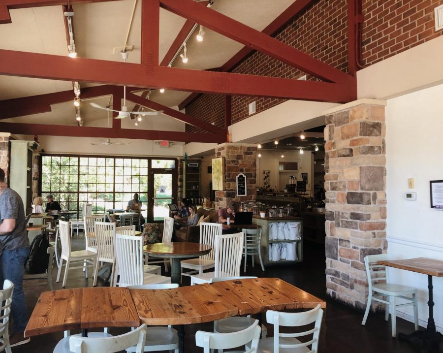 The Urban Farmhouse Cafe offers a bright and lively scene for all patrons.