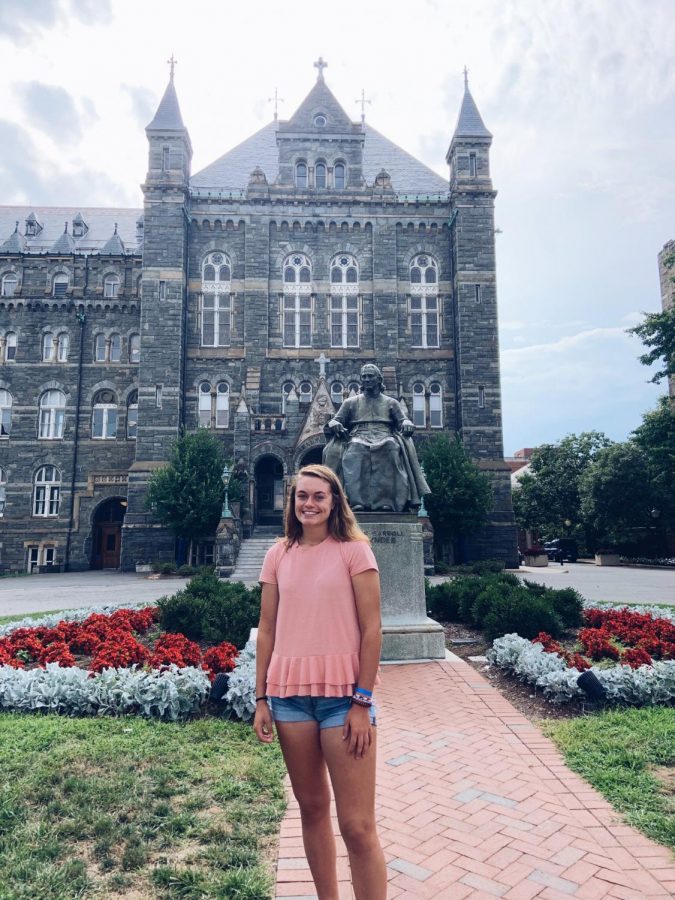 Erin Junkmann visits Georgetown for Futures Day.
