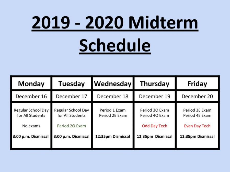 2019-2020 Midterm Schedule