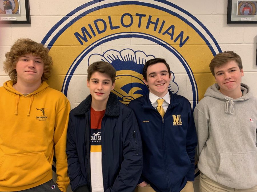Junior Ben Covert, freshman Stephen Gaylor, senior Zach Biller, and sophomore Jack Beattie give their opinion on whether or not it is too early to listen to Christmas music.