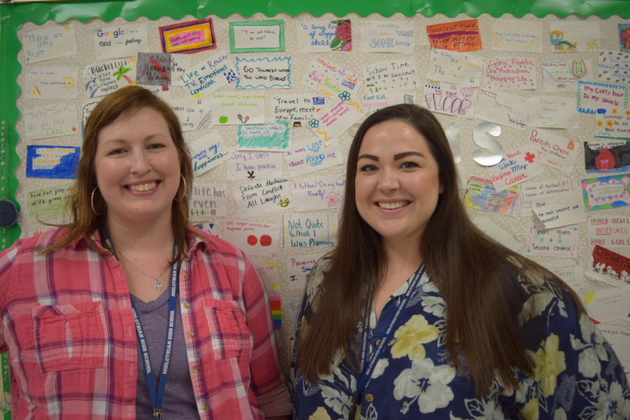 Mrs. Krievs would want Ms. Pfund to teach her in English if she were in high school. (Left to Right: Mrs. Fischer and Ms. Pfund)