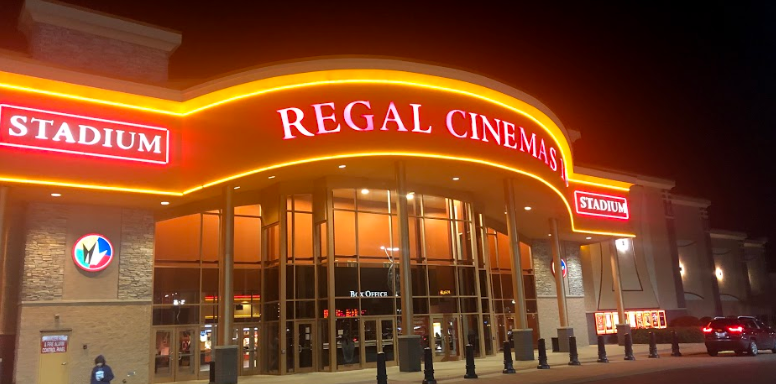 Regal Cinemas glowed on the premiere night of Black Christmas.