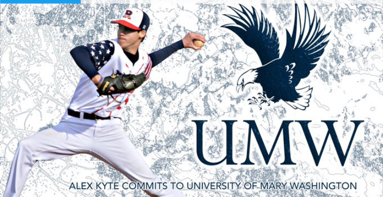 Senior Alex Kyte commits to continue his baseball career at University of Mary Washington. 