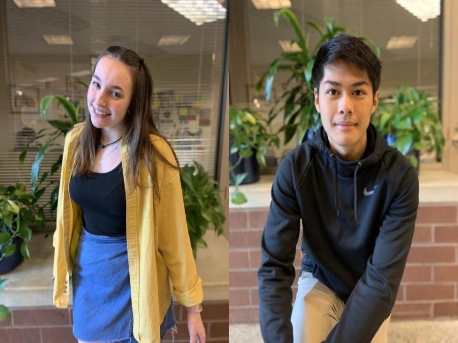 Seniors Addie Zschaber and Tim Lam plan to join the Marine Corps following their 2020 graduation.
