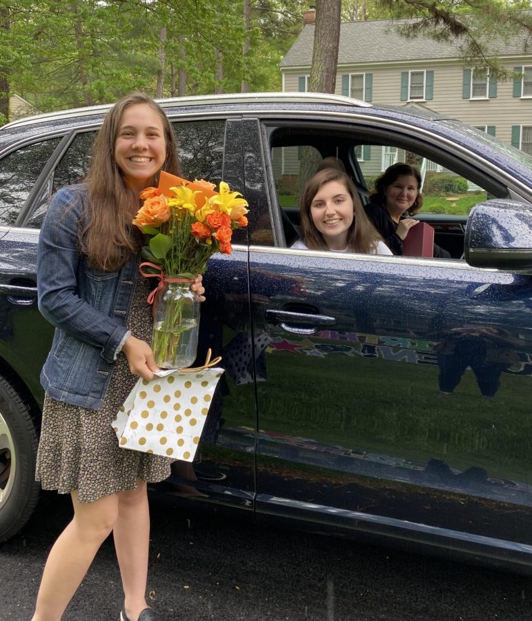 Sophomore+Lauren+Cassano+celebrates+her+birthday+with+a+drive+by+parade.+