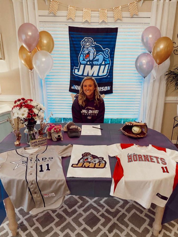 Abbie Campbell signs to play softball at James Madison University. 