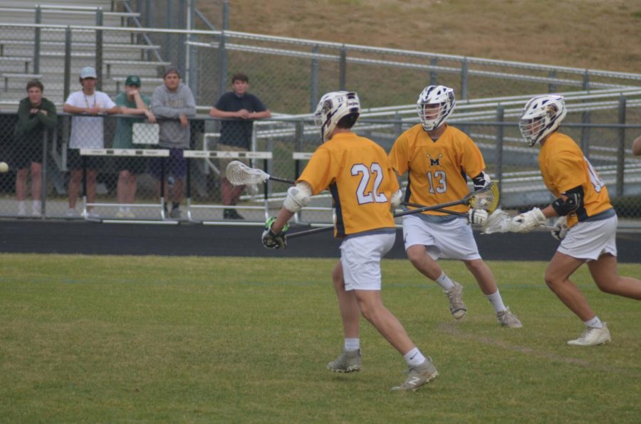 Lacrosse players wears #22 in support for Preston Powell.