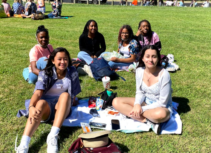 Students enjoy time in the sun at the Beach Bash 2021.