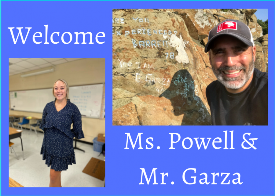Midlo welcomes new teachers Ms. Powell (economics) and Mr. Garza (history).