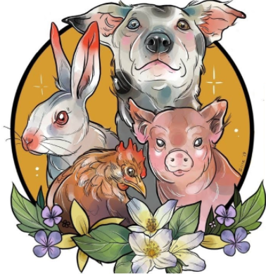 VegFest theme artwork, created by Richmond-based tattoo artist, Ellie Gill