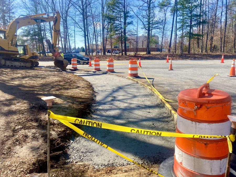 A new sidewalk connects students safely from the school to Midlothian Turnpike.