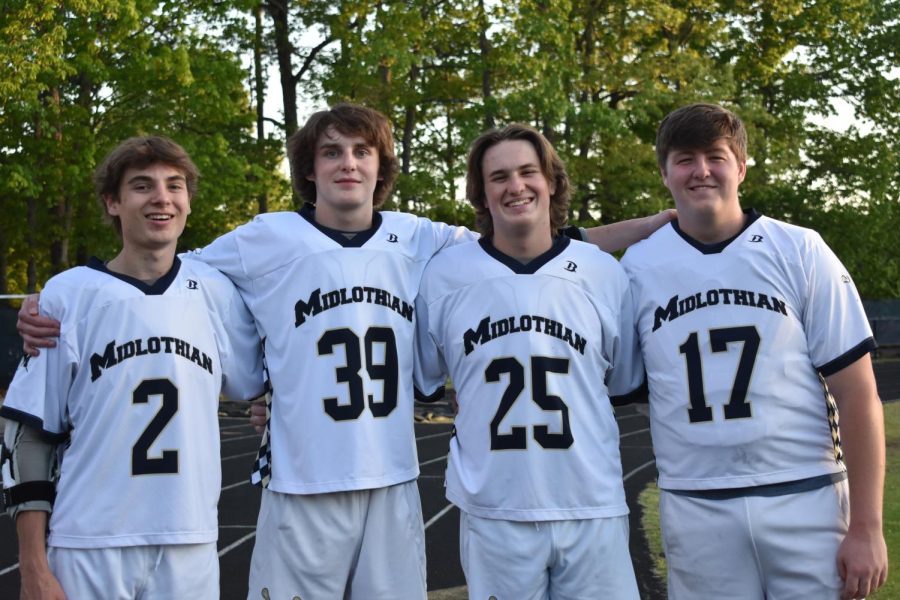 Braedon Early,  Noah Seli Ryan Hammelman, and  Lee Pitz will all be missed by the Midlo Lacrosse community 